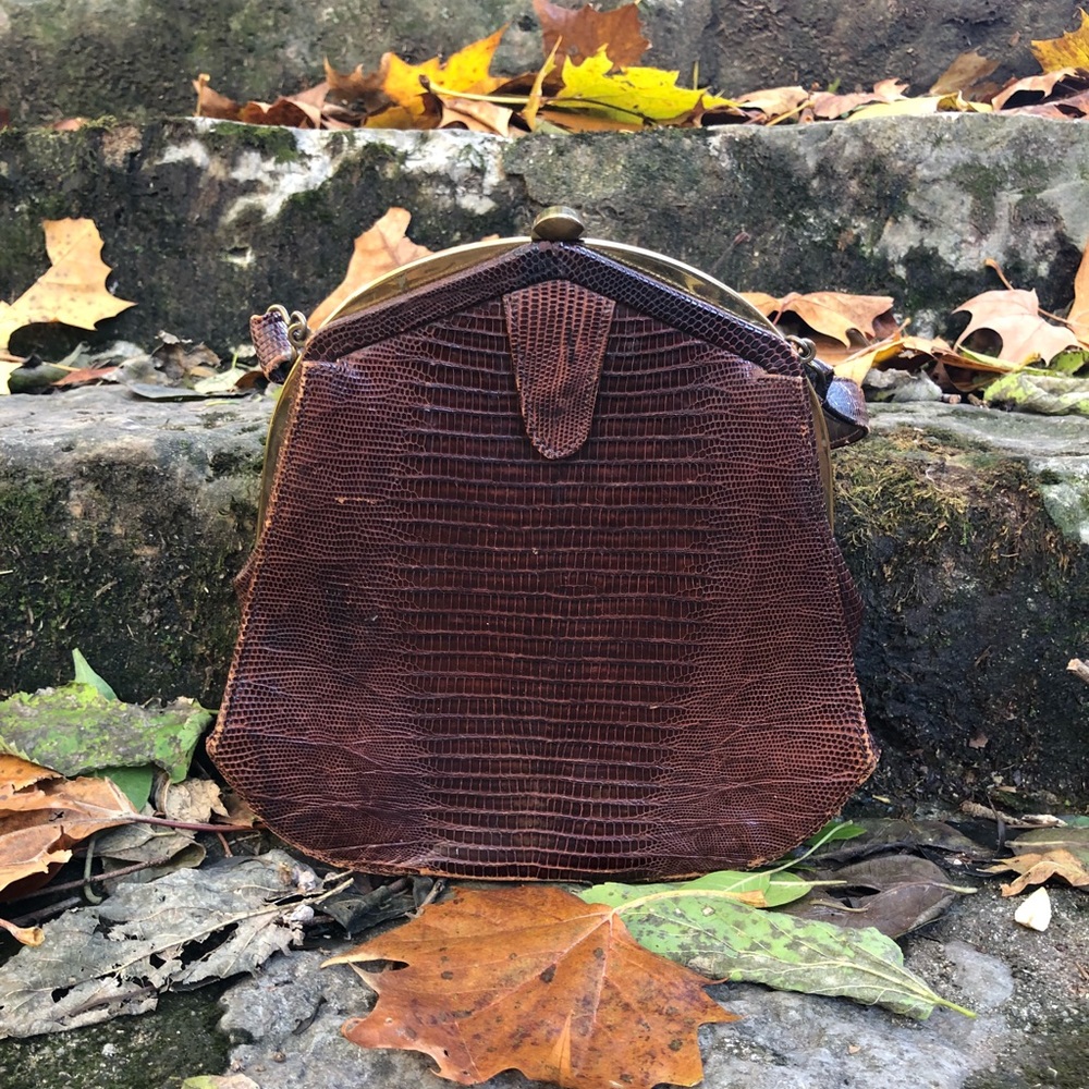 Vintage DIETSCH Alligator Clutch